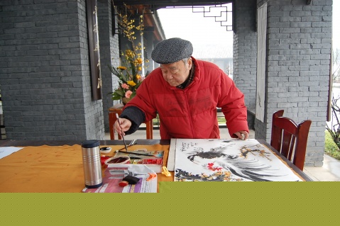 成都第五届梅花节迎春书画及插花艺术展（图片） - 笨鸟的天空--品格飞扬 - 笨鸟的天空---品格飞扬