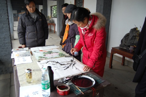 成都第五届梅花节迎春书画及插花艺术展（图片） - 笨鸟的天空--品格飞扬 - 笨鸟的天空---品格飞扬