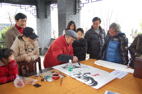 成都第五届梅花节迎春书画及插花艺术展（图片） - 笨鸟的天空--品格飞扬 - 笨鸟的天空---品格飞扬