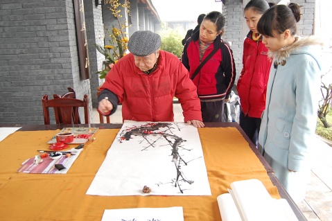 成都第五届梅花节迎春书画及插花艺术展（图片） - 笨鸟的天空--品格飞扬 - 笨鸟的天空---品格飞扬