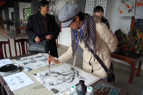 成都第五届梅花节迎春书画及插花艺术展（图片） - 笨鸟的天空--品格飞扬 - 笨鸟的天空---品格飞扬